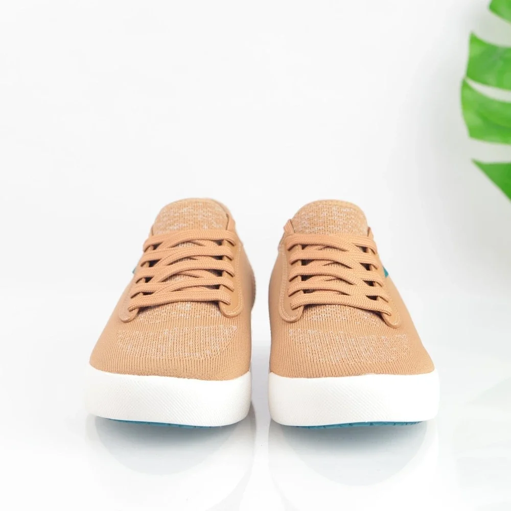 Vessi Womens Weekend Sneakers Size 9 Waterproof Oak Brown Lace-Up Comfort Shoes